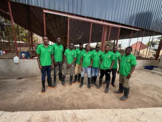 Our farm team in OMUHESI FARMS green shirts