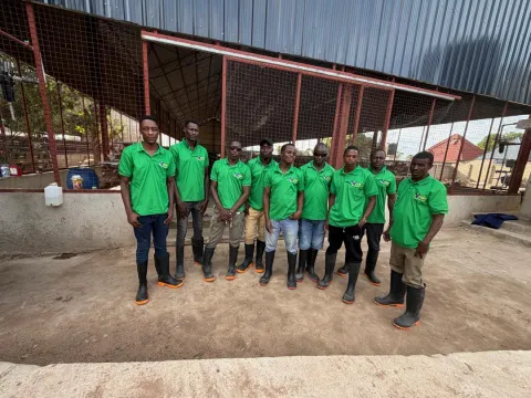 Our farm team in OMUHESI FARMS green shirts